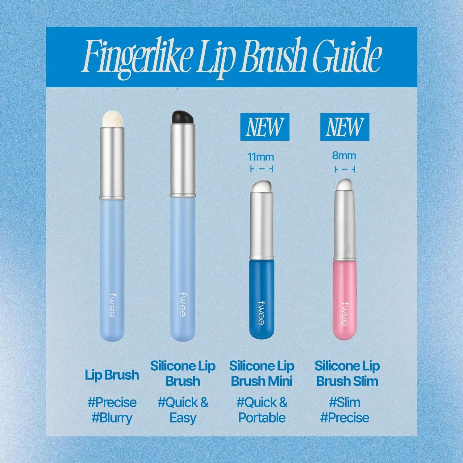 Fingerlike Silicone Lip Brush Slim 3