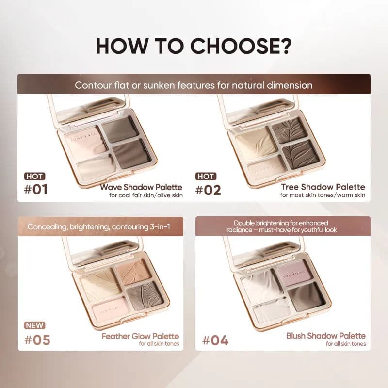 2 IN 1 Highlighter Contour Palette - 2 Colors 9