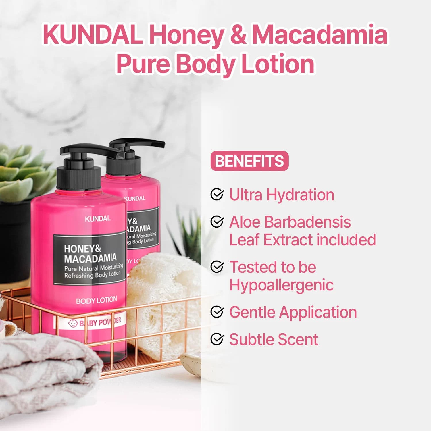 Honey & Macadamia Pure Natural Moisturizing Refreshing Body Lotion 2