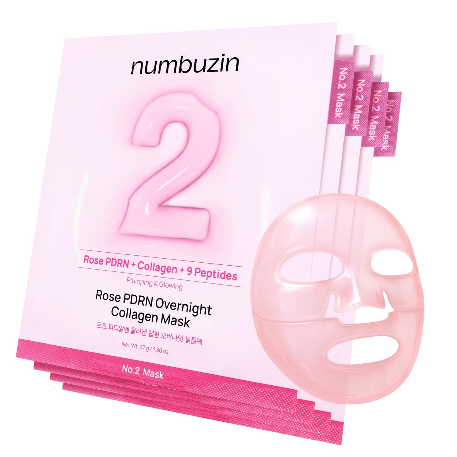 No.2 Rose PDRN Collagen Plumping Sheet Mask 1