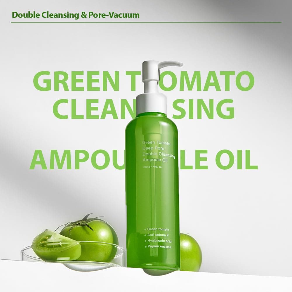 Green Tomato Deep Pore Double Cleansing Ampoule Oil 3