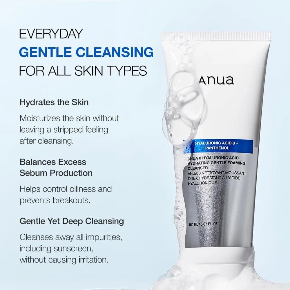 8 Hyaluronic Acid Hydrating Gentle Foaming Cleanser 5
