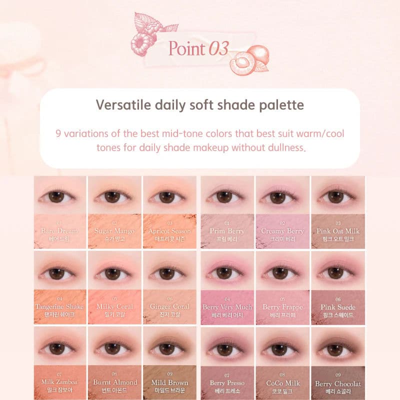 Shadow Palette Milky Fruits Collection - 2 Types 6