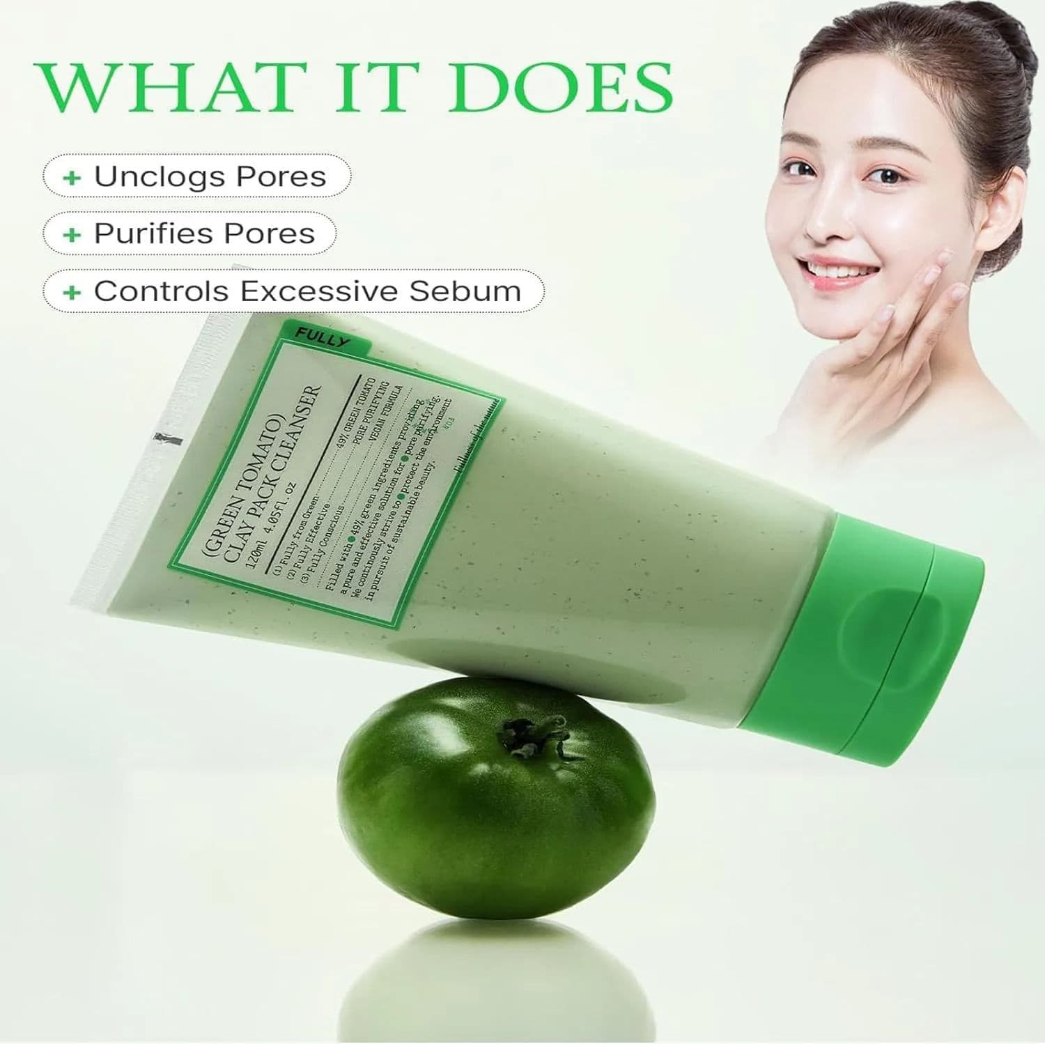 Green Tomato Clay Pack Cleanser 4