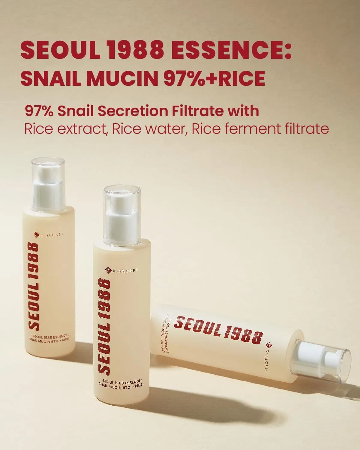 SEOUL 1988 Essence : Snail Mucin 97% + Rice 2