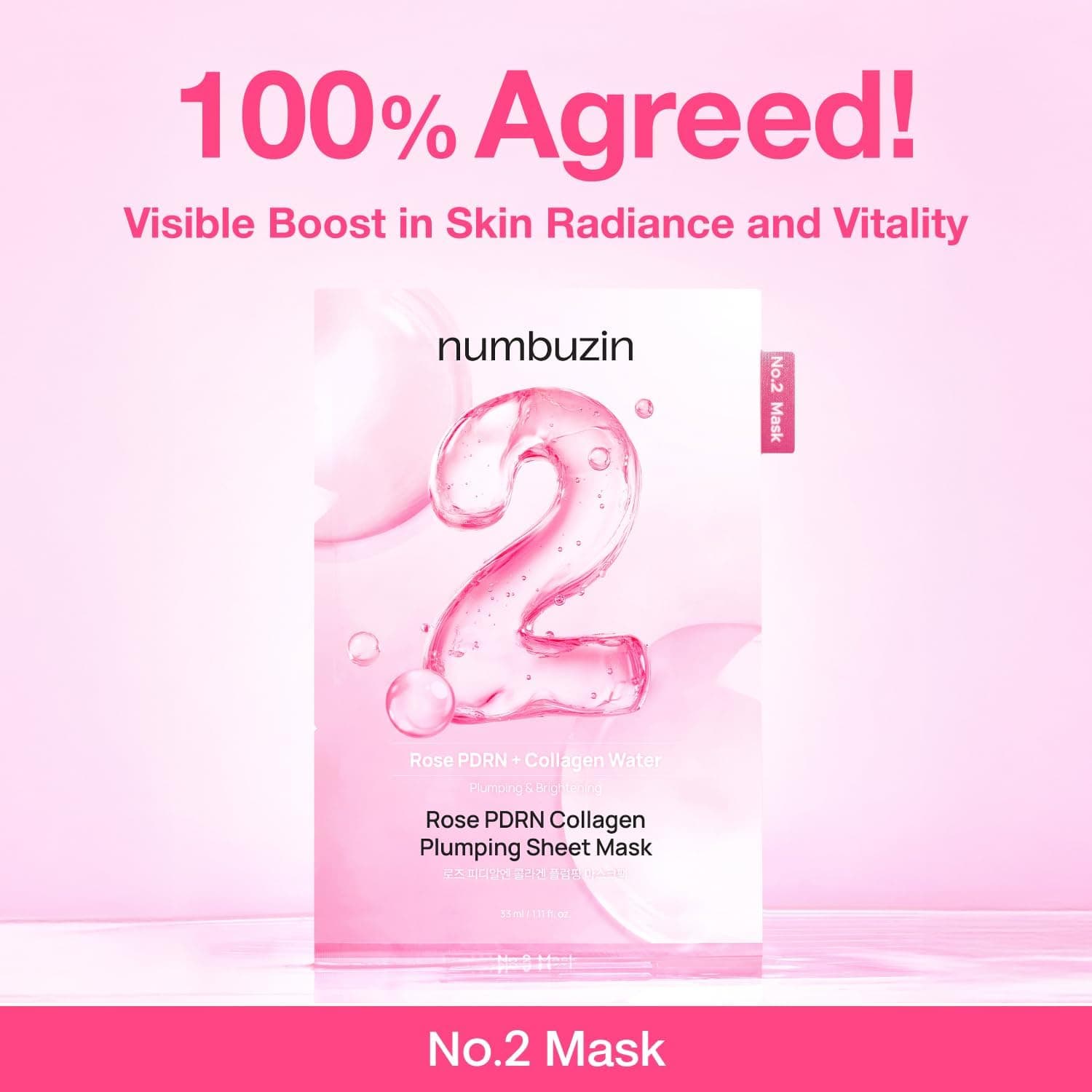 No.2 Rose PDRN Collagen Plumping Sheet Mask 4