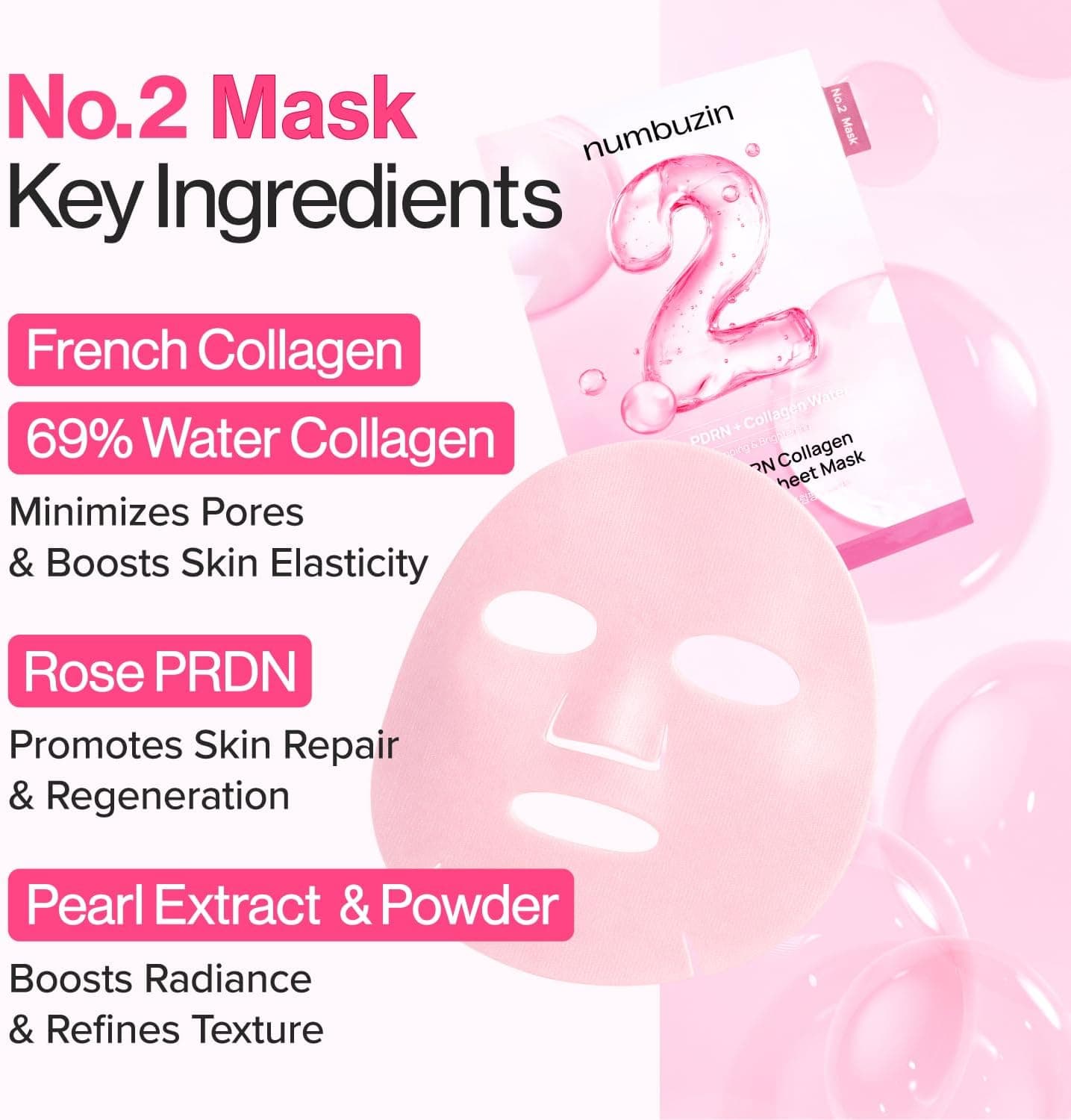 No.2 Rose PDRN Collagen Plumping Sheet Mask 5